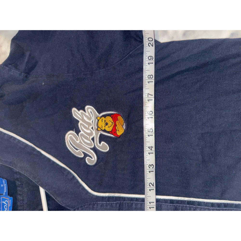 Disney Winnie the Pooh Baseball Jersey Navy Blue 100 Acre Athletic‎ Dept Medium - Picture 6 of 7